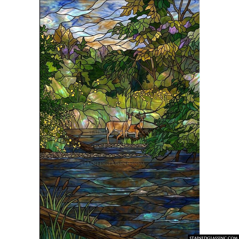 Deer by the Riverbank