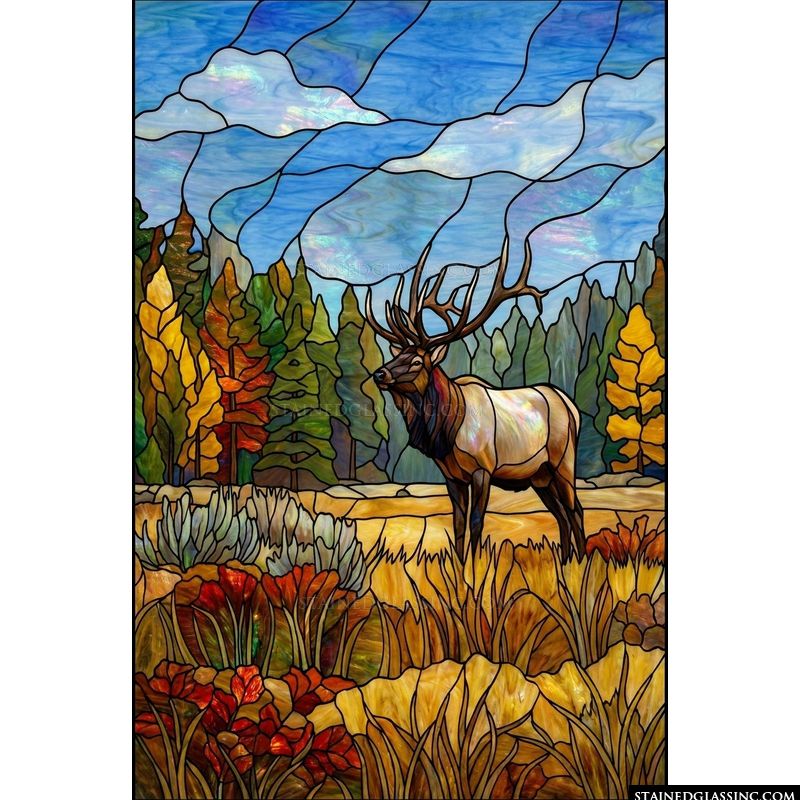 Majestic Elk in Autumn Meadow