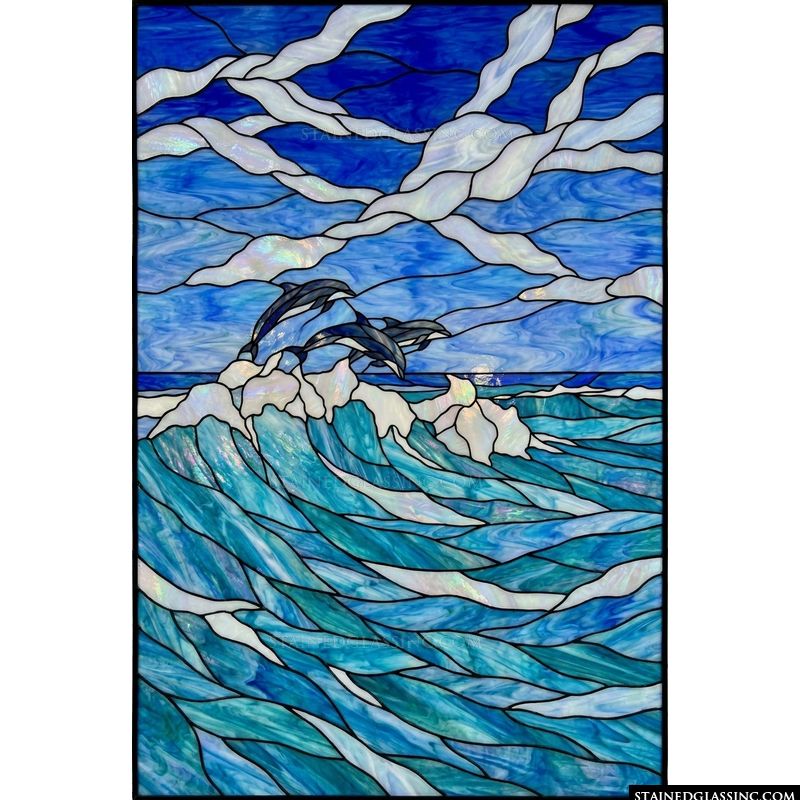Dolphins Leaping Through Ocean Waves