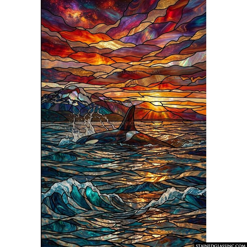Orca at Sunset