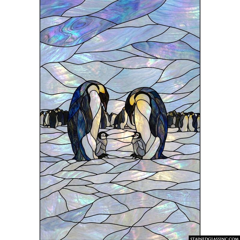Emperor Penguin Family in the Antarctic