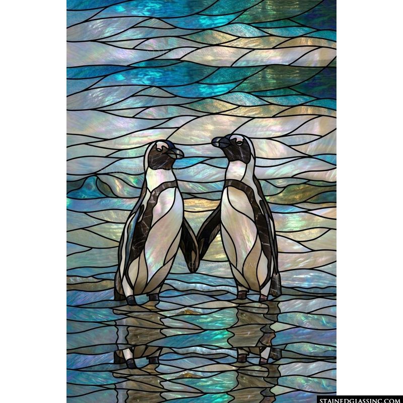 Penguin Pair by the Water