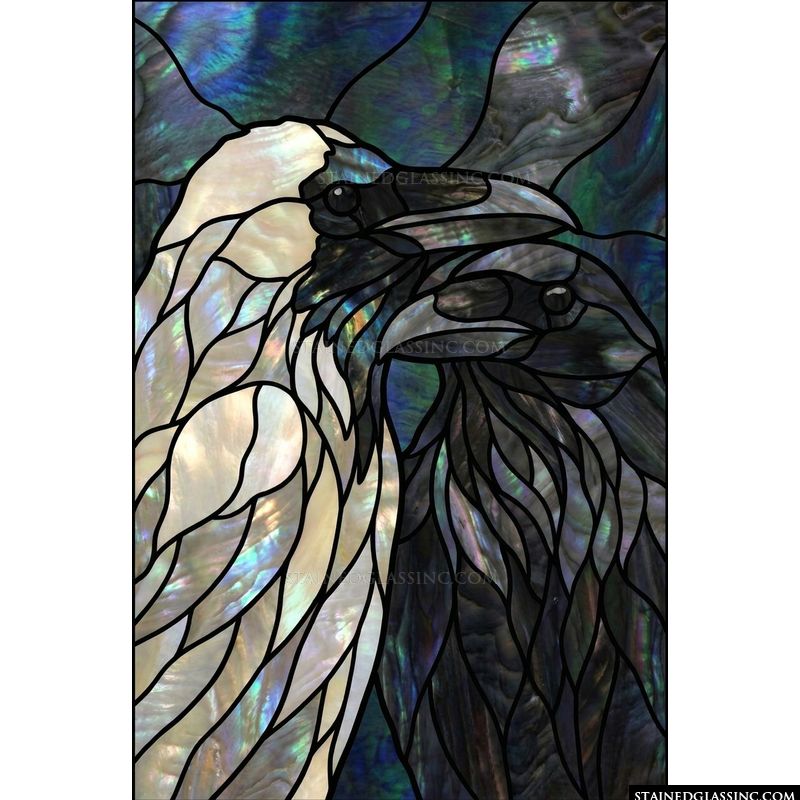 Ravens in Iridescent Shell