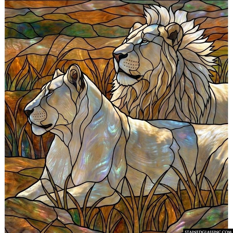 Majestic Lion Pair in Savanna