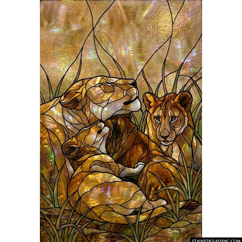 Lioness and Cubs in the Wild
