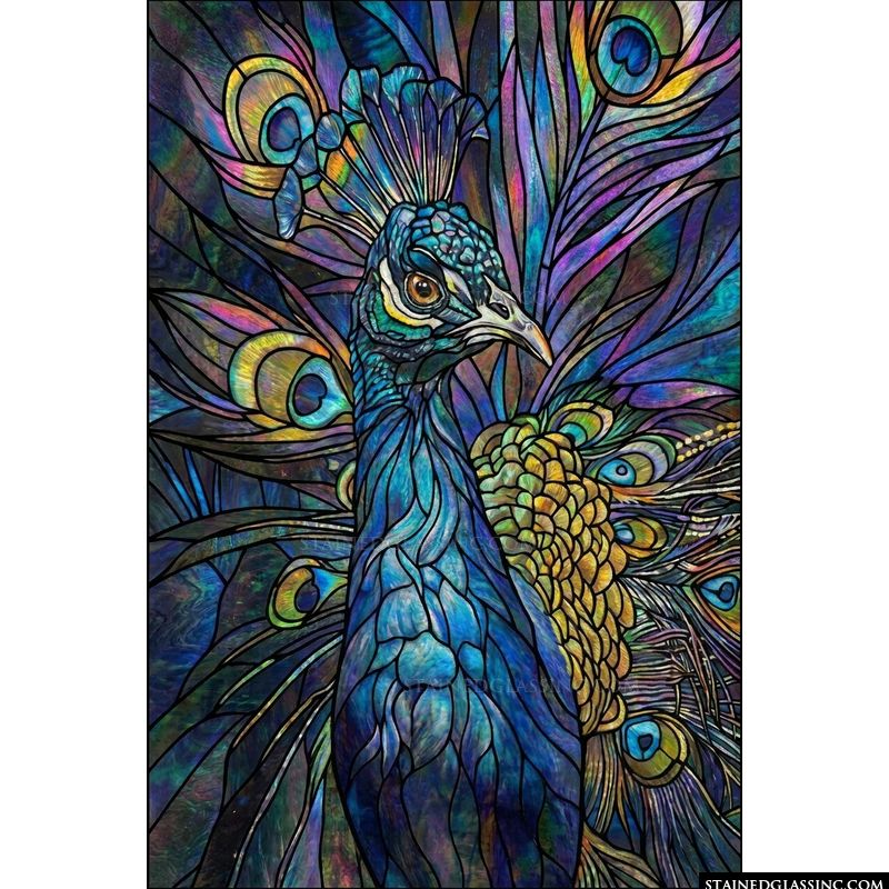 Peacock in Iridescent Jewel Tones
