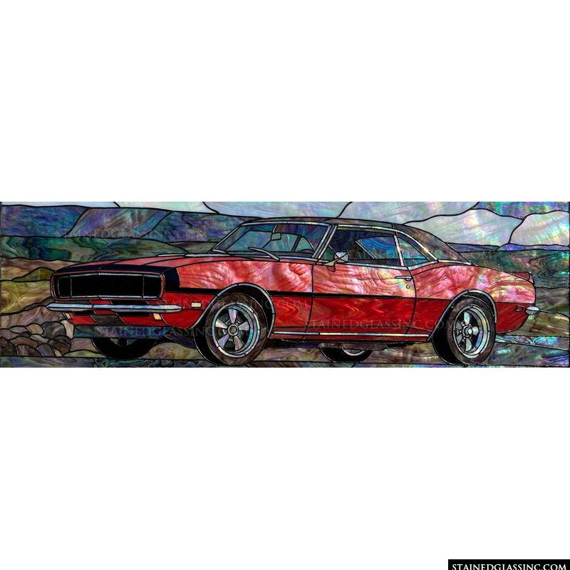 Classic Red Muscle Car