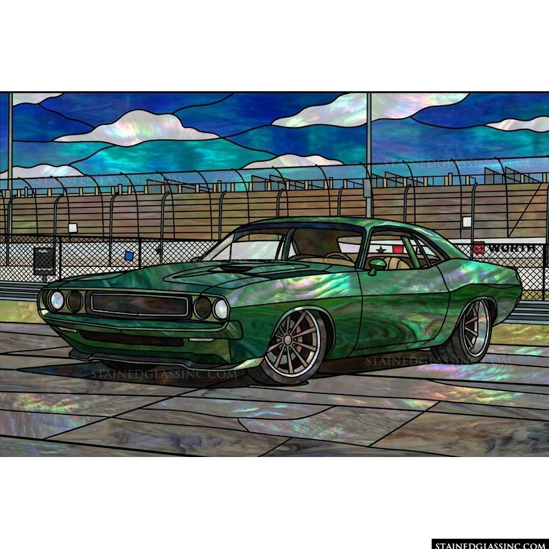 Classic Muscle Car on the Track