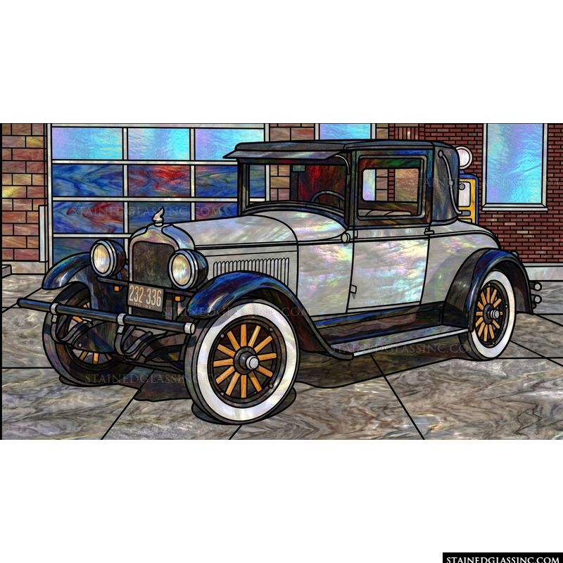 Vintage Roadster in a Garage Setting