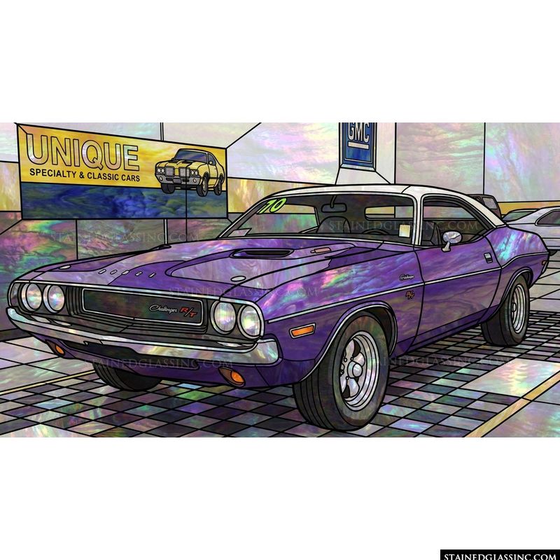 Classic Muscle Car in Purple