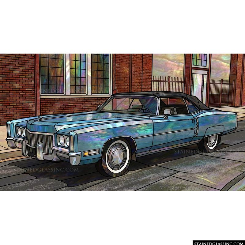 Classic Convertible on City Street