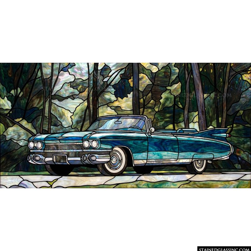 Classic Convertible in the Forest