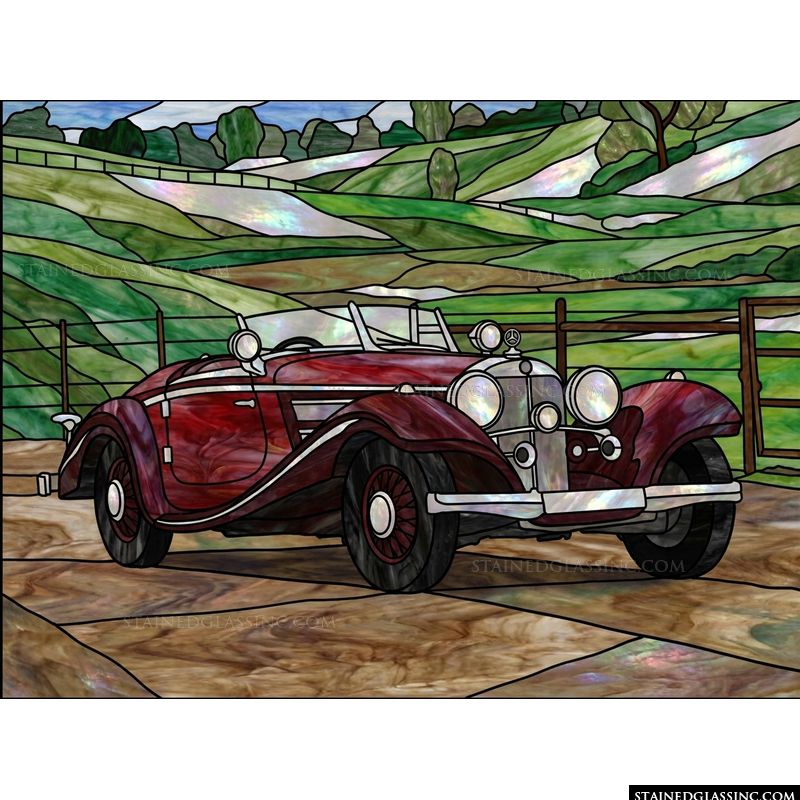 Vintage Convertible in the Countryside