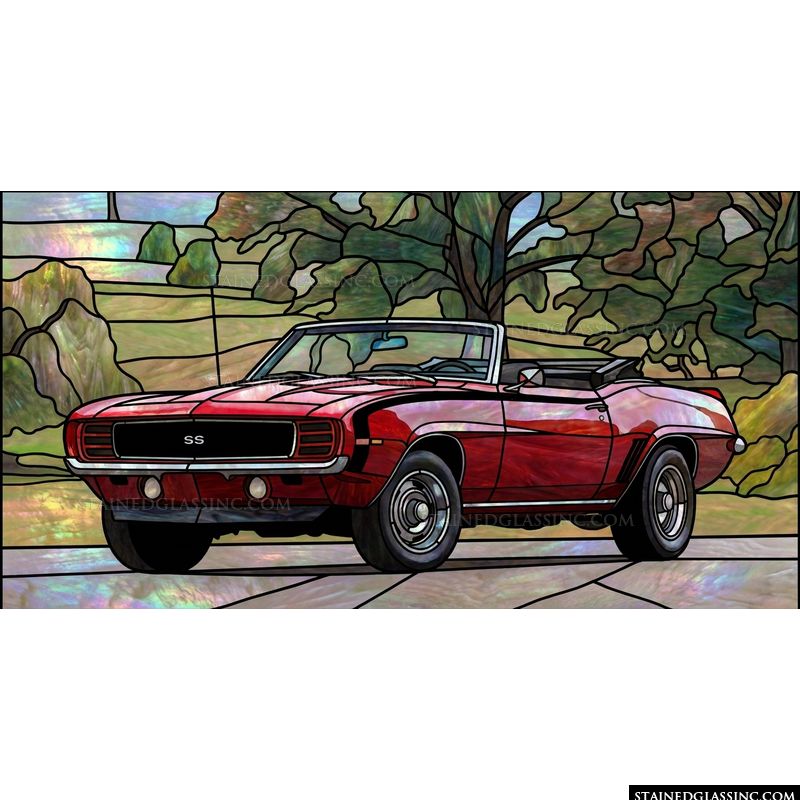 Classic Red Convertible SS Muscle Car