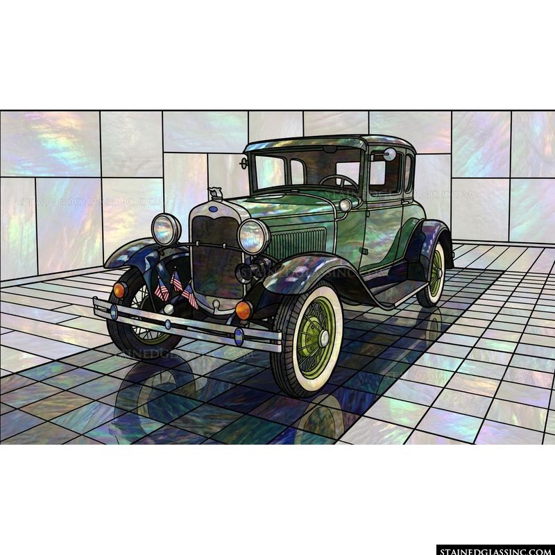 Vintage Automobile in Iridescent Tones
