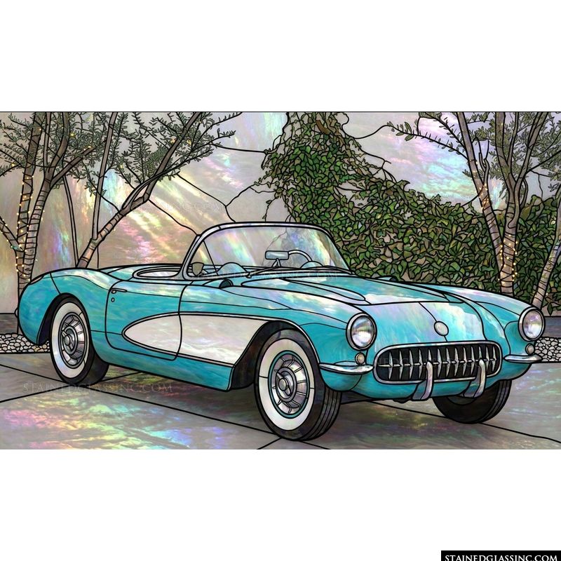 Classic Turquoise Convertible