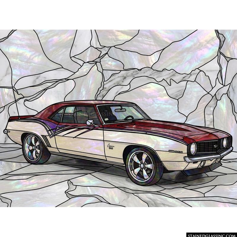 Classic Muscle Car in Iridescent Tones