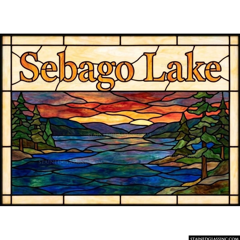 Sebago Lake Sunset Landscape