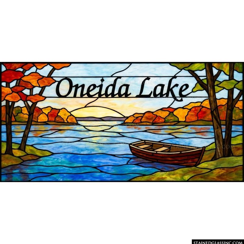 Oneida Lake Boat at Sunset