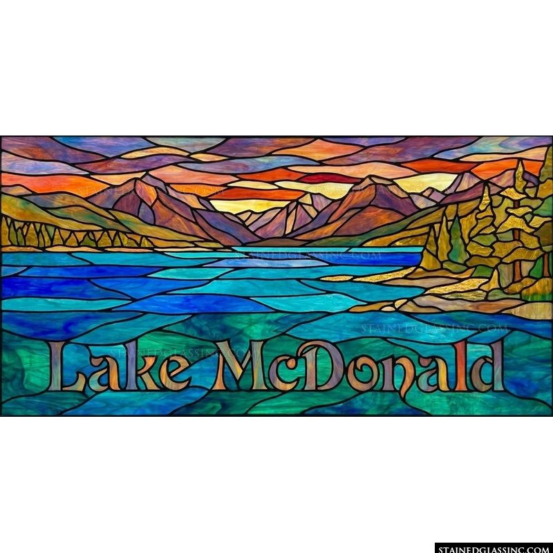 Lake McDonald Sunset Mountain Vista
