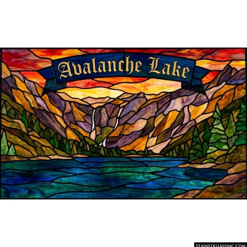 Avalanche Lake Mountain Landscape