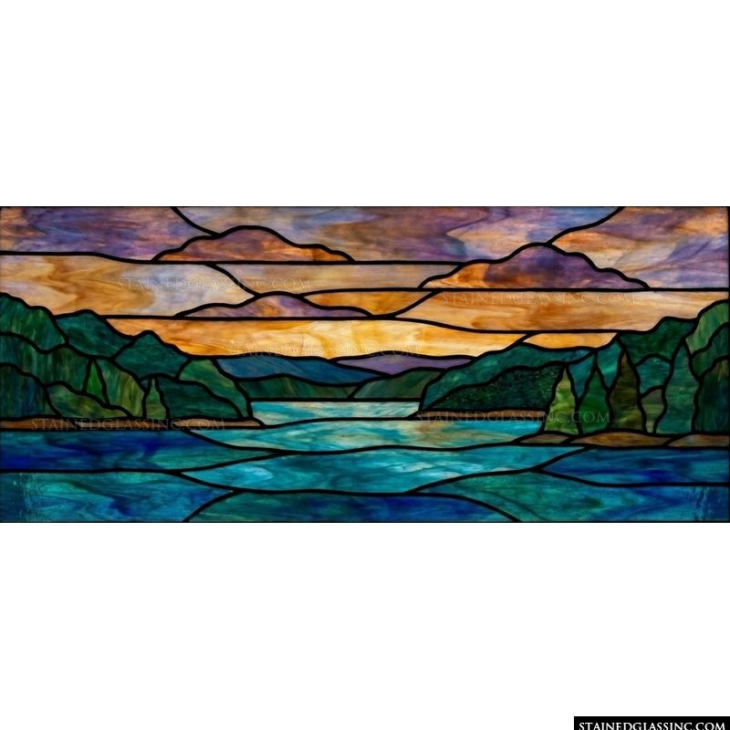 Mountain Lake at Sunset