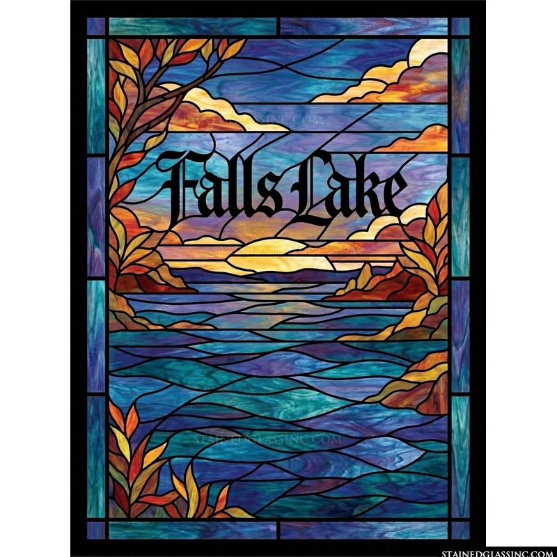 Falls Lake Sunset Landscape