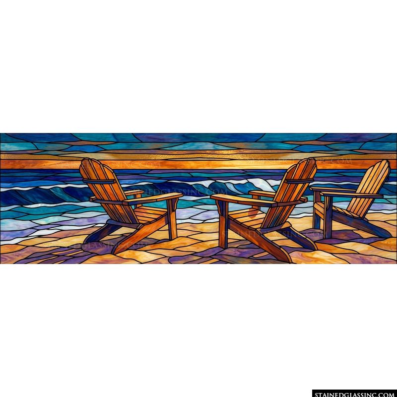 Adirondack Chairs at Sunset
