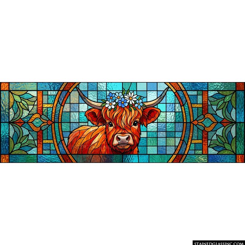 Highland Cow with Floral Crown