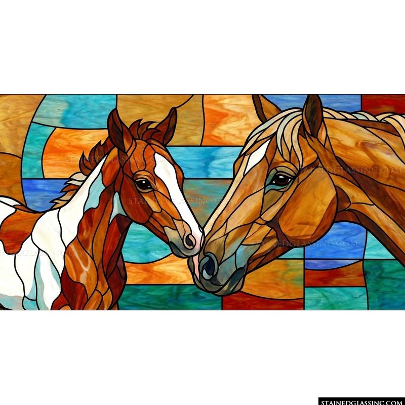 Mare and Foal Nuzzling