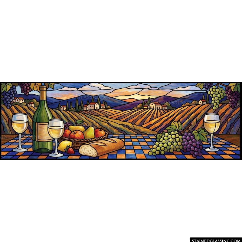 Tuscan Vineyard Picnic Landscape