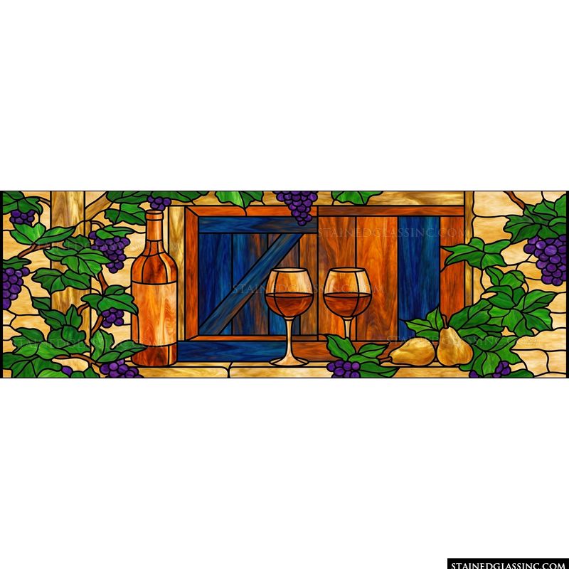 Vintage Harvest with Wine and Pears