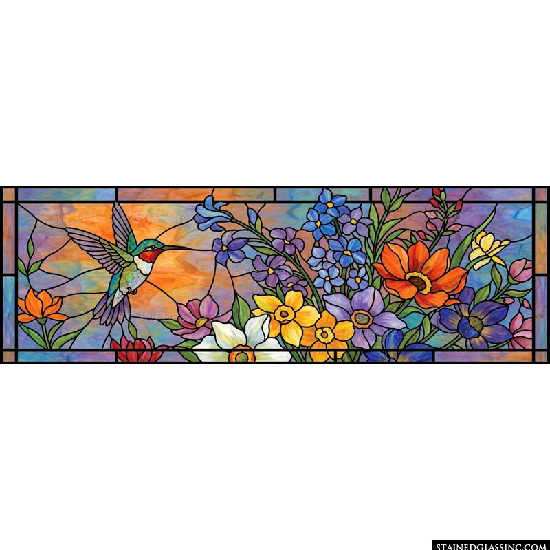 Hummingbird and Vibrant Wildflowers