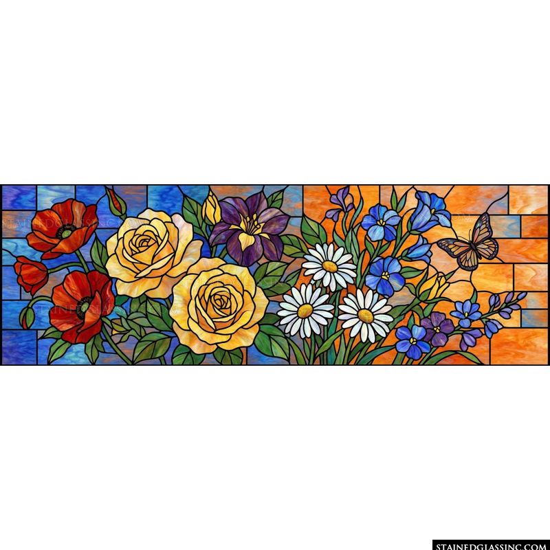 Poppies and Roses Garden Meadow