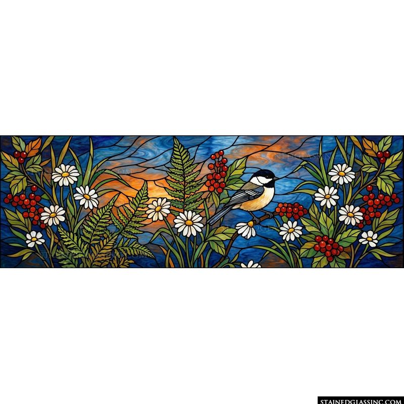 Chickadee Amidst Summer Daisies