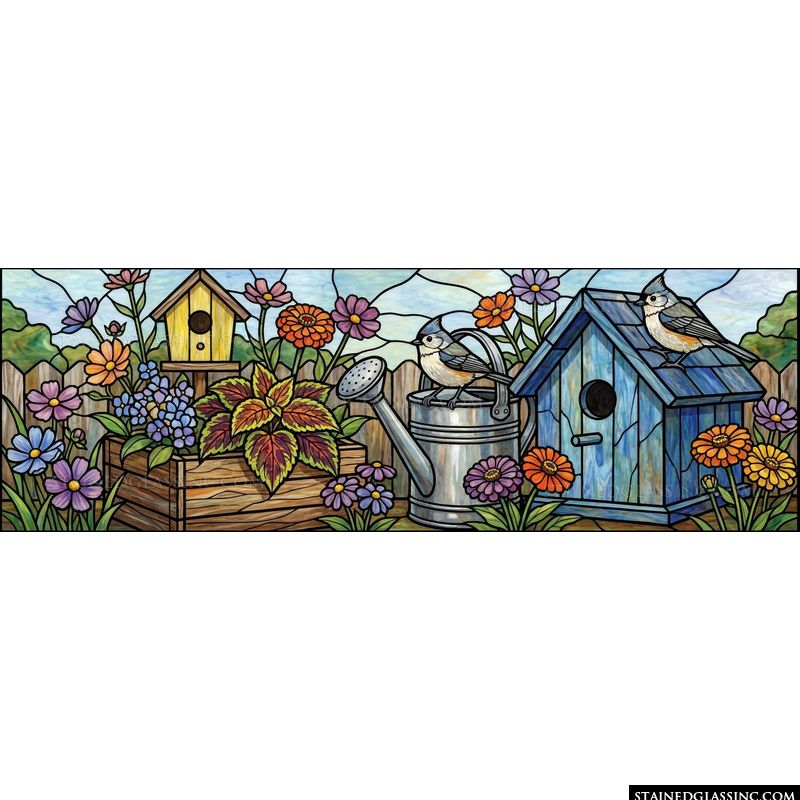 Songbirds in a Sunny Garden