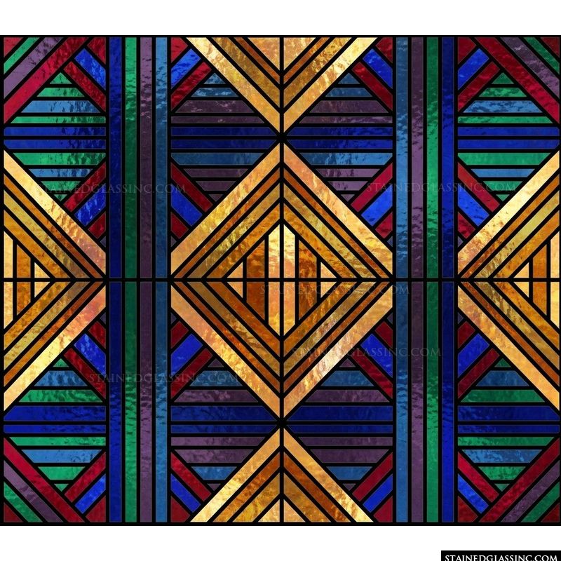 Geometric Diamond and Stripe Pattern