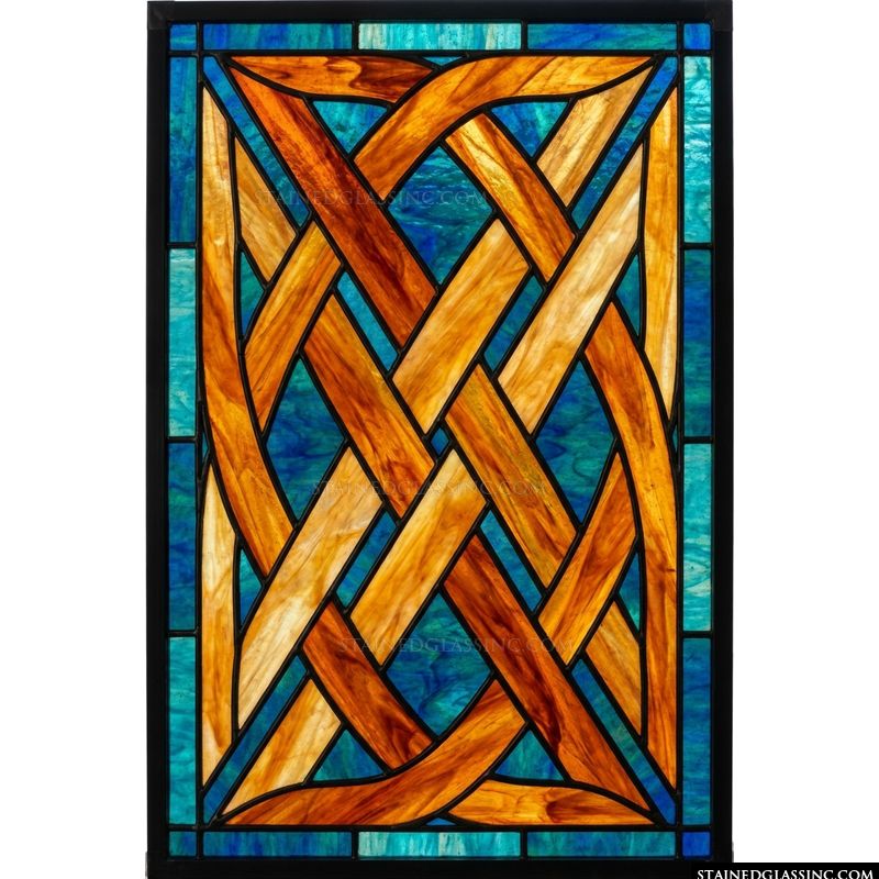 Interwoven Amber and Cobalt Lattice