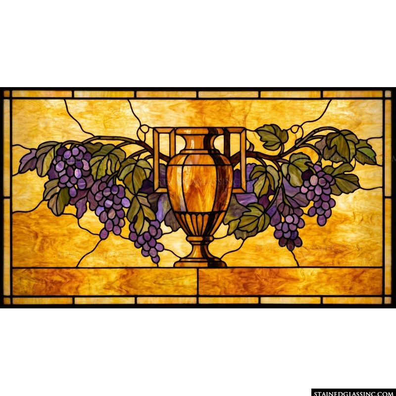 Classic Urn with Cascading Grapes