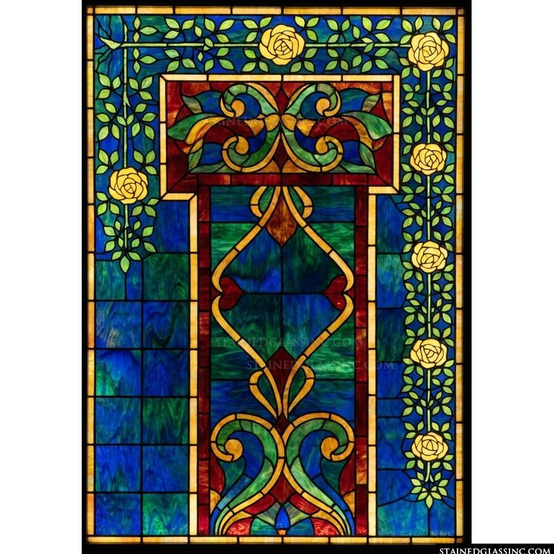 Golden Rose Garden Scrollwork