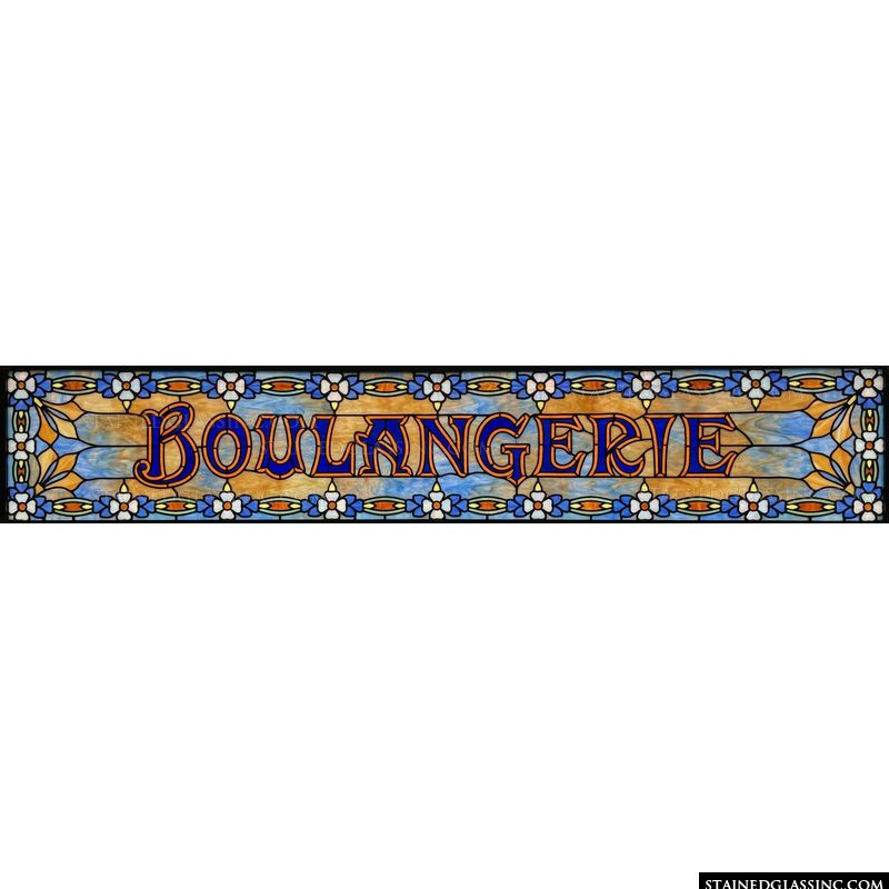 Boulangerie Sign with Floral Border