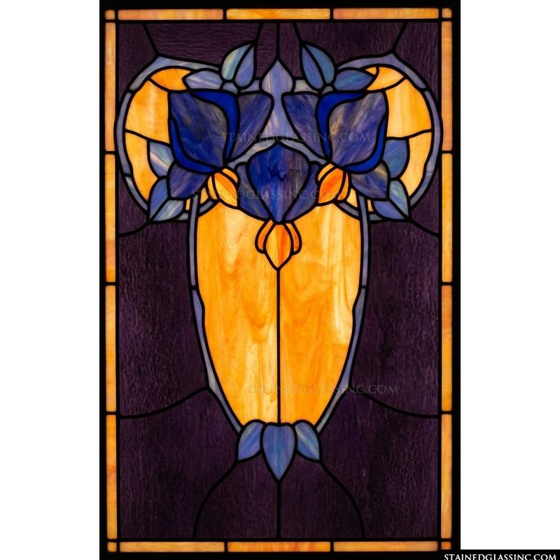 Iris in Amber and Deep Violet