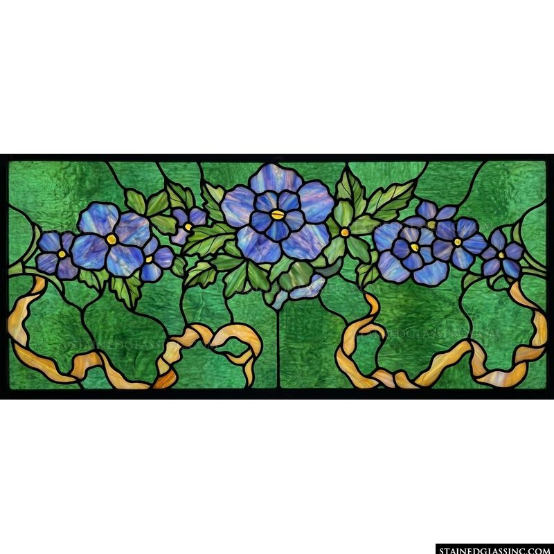 Blue Blossoms and Amber Ribbons