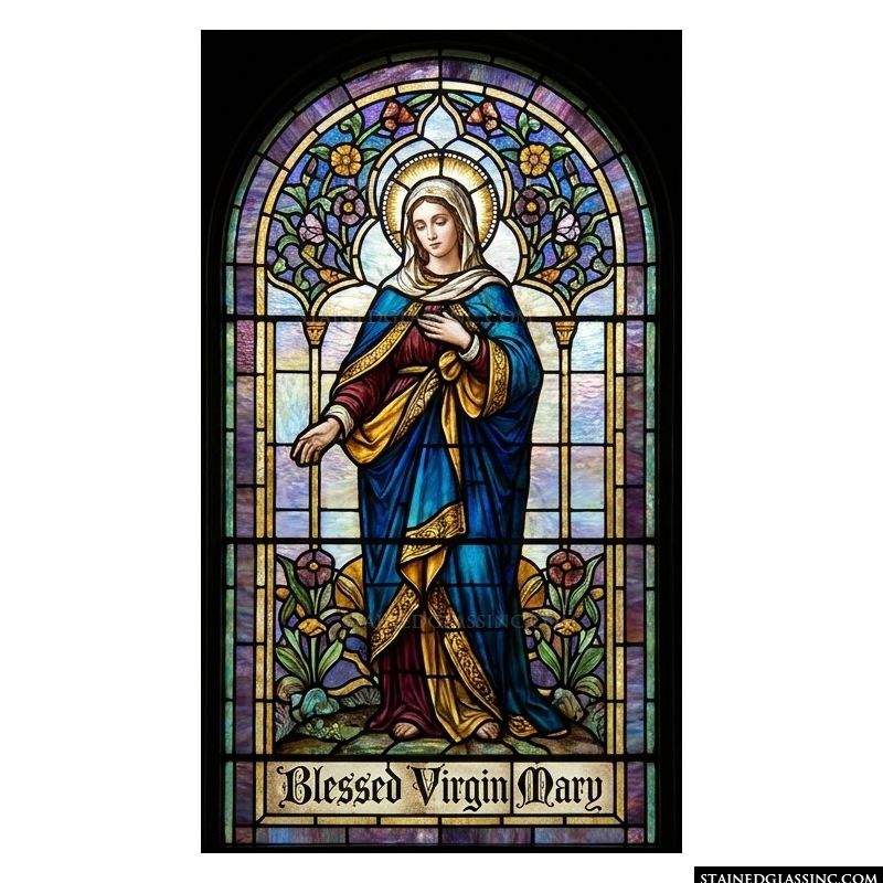 Blessed Virgin Mary in Blue and Gold