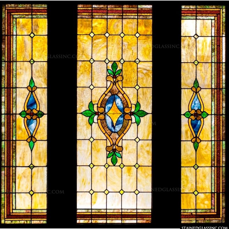 Golden Filigree Trio with Azure Centers