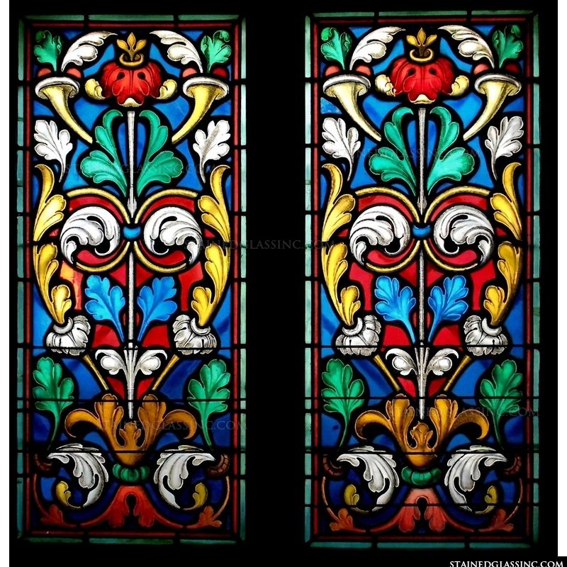Symmetrical Acanthus Floral Motif