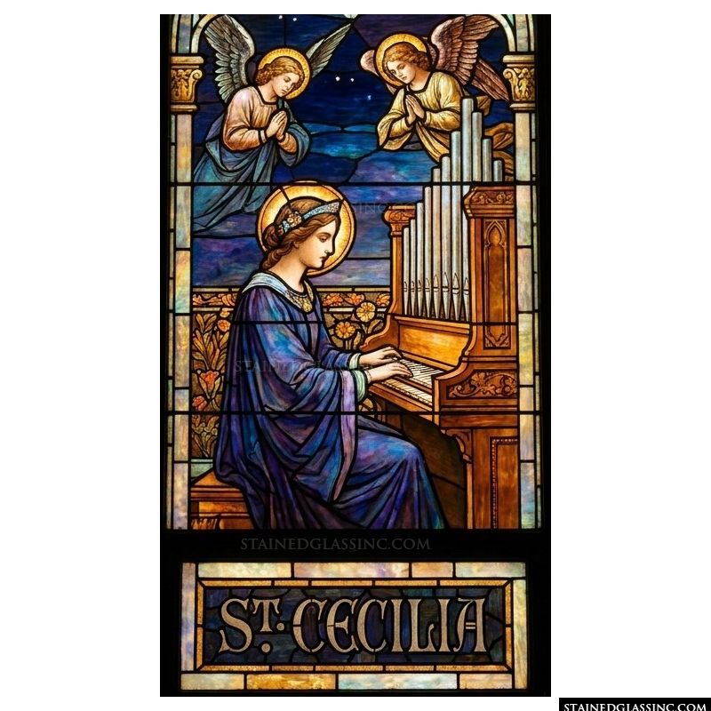 Saint Cecilia Playing the Organ