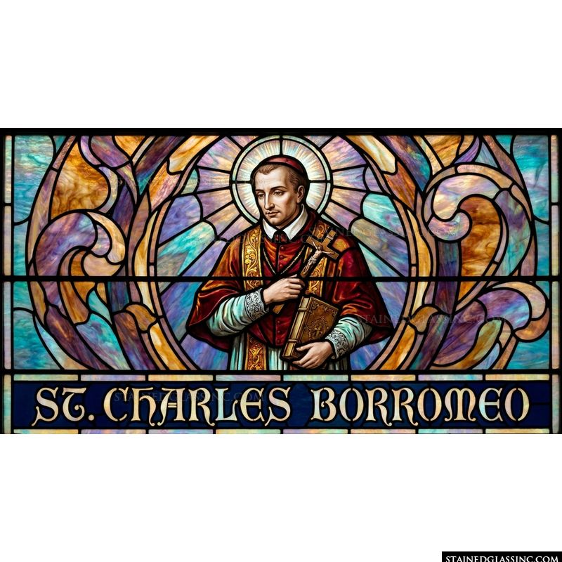 Saint Charles Borromeo with Crucifix and Scripture