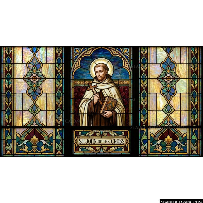 Saint John of the Cross with Crucifix and Scripture