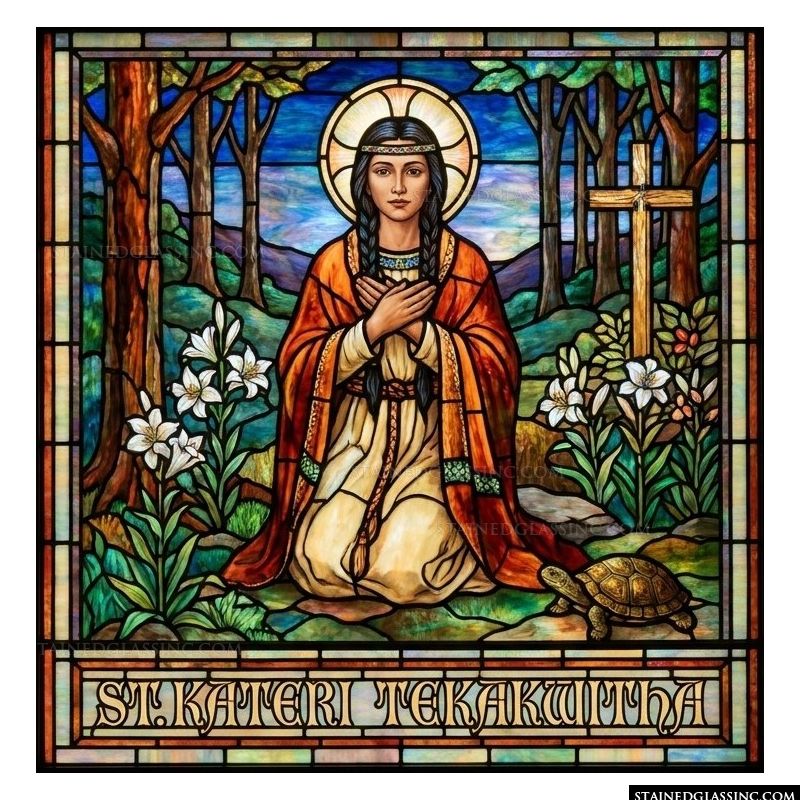 Saint Kateri Tekakwitha in the Forest